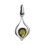 Sterling Silver Ring With Green Amber The Fiori, Ring Size: 11.5 / 21, image , picture 5