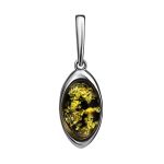 Cute Green Amber Pendant In Sterling Silver The Amaranth, image 