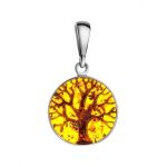 Talisman Silver Pendant With Amber The Tree Of Life, image 