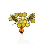 Honey Amber Ring In Sterling Silver The Bee, Ring Size: 11 / 20.5, image , picture 12