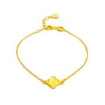 Gold-Plated Chain Bracelet With Honey Amber The Monaco, image 