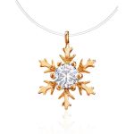 Gold Crystal Pendant Necklace The Aurora, image 