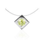 Minimalistic Fishing Line Necklace With Citrus Colored Crystal The Aurora, image 