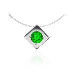 Invisible Necklace With Green Crystal Pendant The Aurora, image 