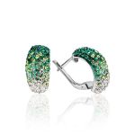 Bright Green Crystals Ring In Sterling Silver, Ring Size: 6.5 / 17, image , picture 5