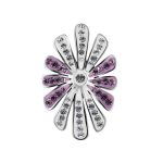 Silver Flower Pendant With Crystal The Eclat, image 