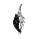 Silver Cocktail Ring With Black And White Crystals The Eclat, Ring Size: 10 / 20, image , picture 6
