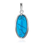 Elegant Silver Earrings With Reconstructed Turquoise, image , picture 6