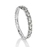 Silver Hinged Bangle With Marcasites The Lace, image 
