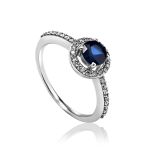 Statement White Gold Ring With Blue Sapphire And Diamonds The Mermaid, Ring Size: 6.5 / 17, image 