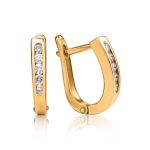 Elegant Golden Ring With Diamonds, Ring Size: 6 / 16.5, image , picture 5