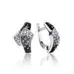 Black And White Crystal Ring In Sterling Silver The Eclat, Ring Size: 6.5 / 17, image , picture 5