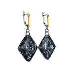 Bold Gold Plated Pendant With Black Crystal The Fame, image , picture 6