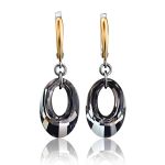 Crystal Dangle Earrings In Gold Plated Silver The Fame, image 