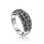 Sterling Silver Band Ring With Marcasites The Lace, image 