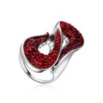 Red Crystal Cocktail Ring The Eclat, Ring Size: 6.5 / 17, image 