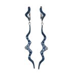 Sterling Silver Dangle Earrings With Blue Crystals The Jungle, image 