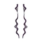 Curvy Silver Dangles With Purple Crystals The Jungle, image 