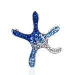 Silver Starfish Ring With Blue And White Crystals The Jungle, Ring Size: 8 / 18, image , picture 6