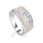 Chameleon Color Crystal Ring In Sterling Silver The Eclat, Ring Size: 8 / 18, image 