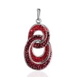 Red Crystal Encrusted Pendant The Eclat, image 