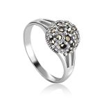 Sterling Silver Marcasite Ring The Lace, Ring Size: 6.5 / 17, image 