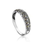 Sterling Silver Ring With Marcasites The Lace, Ring Size: 7 / 17.5, image 