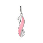 Sterling Silver Earrings With Pink Enamel, image , picture 4