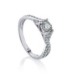 White Gold Ring With Diamond Channel Set, image 
