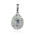 Silver Drop Pendant With White Crystals The Eclat, image 