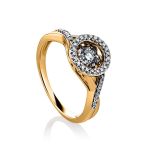 Dancing Diamond Golden Ring, Ring Size: 7 / 17.5, image 