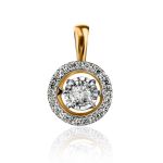 Dancing Diamond Golden Pendant, image 