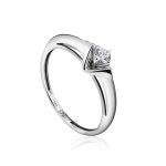 Solitaire Diamond Ring In White Gold, Ring Size: 7 / 17.5, image 