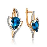 Topaz Golden Earrings With Crystals The Bay, image 