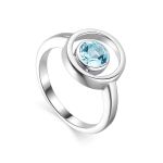 Sterling Silver Ring With Synthetic Topaz, Ring Size: 8.5 / 18.5, image 