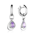 Sterling Silver Amethyst Dangles, image 