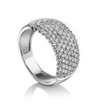 White Gold Band Ring With Diamonds, image 