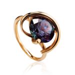 Synthetic Alexandrite Golden Earrings, image , picture 5