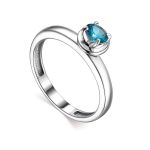 Blue Crystal Ring In Silver, Ring Size: 6.5 / 17, image 