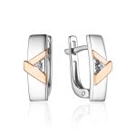 Silver Golden Earrings With Diamonds The Diva, image 