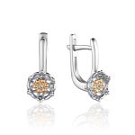 Silver Golden Floral Ring With Diamond Centerpiece The Diva, Ring Size: 5.5 / 16, image , picture 6