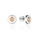 Silver Golden Floral Ring With Diamond The Diva, Ring Size: 6 / 16.5, image , picture 5