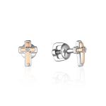 Silver Golden Studs With Diamonds The Diva, image 