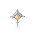 Geometric Silver Golden Ring With Diamonds The Diva, Ring Size: 6.5 / 17, image , picture 5