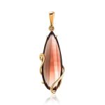 Faceted Smoky Quartz Golden Dangle Earrings, image , picture 5