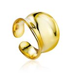 Chunky Gold Plated Silver Adjustable Ring The Liquid, Ring Size: Adjustable, image 
