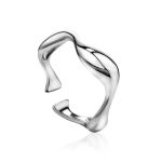 Silver Wave Stacking Ring The Liquid, Ring Size: Adjustable, image 