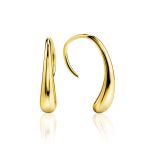 Solid 18ct Gold on Sterling Silver Teardrop Pendant Necklace The Liquid, image , picture 6