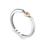 Silver Golden Ring With Dancing Diamond The Diva, Ring Size: 7 / 17.5, image 