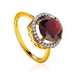 Amazing Garnet Ring With Crystals, image 